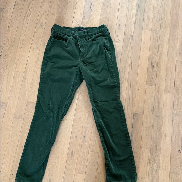 J. Crew Forest Green Corduroy Trousers - Picture 2 of 4